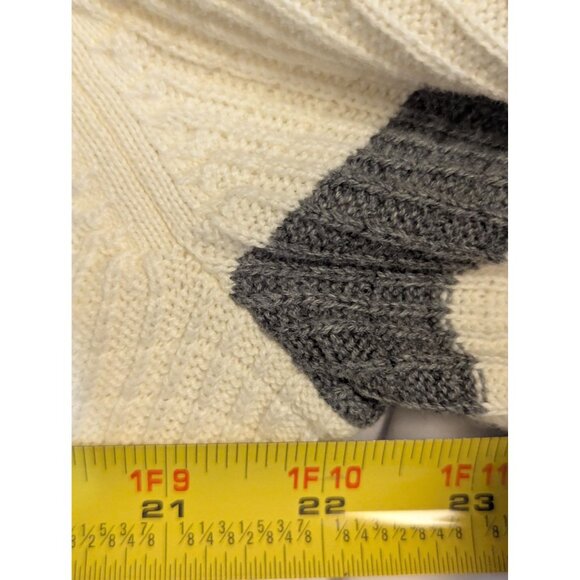 Tommy Hilfiger Mens Trim Fit Cardigan Sweater 1985 Patch Button Front L/XL Cream - Picture 4 of 7